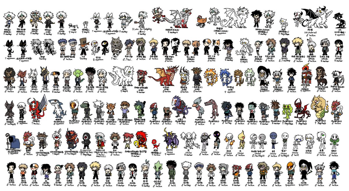 all my ocs. finally.