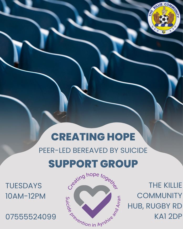Losing someone to suicide is emotionally devastating, no matter how much time has passed. 

From Tue 5 August, adults aged 16+ are invited to join our peer-led suicide bereavement support group for a 7-week block.

The Killie Community Hub,
10am–12pm

Call 07555524099 to book.❤️