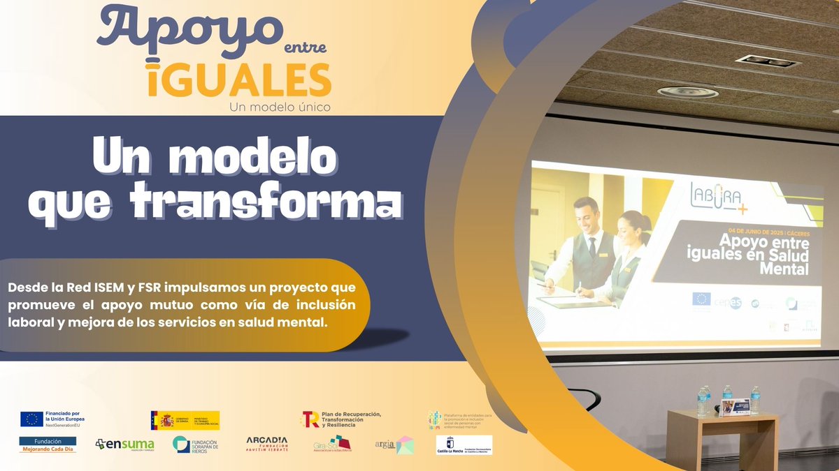 🔵#ApoyoEntreIguales impulsa 💼 inclusión laboral y 💚 bienestar en salud mental desde la experiencia vivida.🛠️ Un modelo 🤝 colaborativo, 📘 regulado y 🌍 transformador para organizaciones sociales

<a href="/Red_ISEM/">Red ISEM</a> <a href="/GIRASOLSalutMen/">Associació GIRA-SOL</a> <a href="/P_Recuperacion/">Plan de Recuperación</a> <a href="/empleogob/">Ministerio Trabajo y Economía Social</a> 

#SaludMental