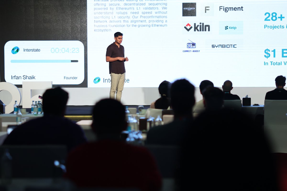 Staking Summit (@stakingsummit) on Twitter photo At the Staking Summit Dubai, <a href="/i_shaix/">ishx | interstate.so 🇺🇸</a>, Founder of <a href="/interstatefdn/">Interstate.eth</a>, shared how their tech brings instant confirmations to Ethereum L1 - no more 12-second waits. Imagine ETH transactions as fast as Solana, but on mainnet.
See Irfan's keynote here:
youtu.be/cOFGgZT_vZ0?fe… At the Staking Summit Dubai, <a href="/i_shaix/">ishx | interstate.so 🇺🇸</a>, Founder of <a href="/interstatefdn/">Interstate.eth</a>, shared how their tech brings instant confirmations to Ethereum L1 - no more 12-second waits. Imagine ETH transactions as fast as Solana, but on mainnet.
See Irfan's keynote here:
youtu.be/cOFGgZT_vZ0?fe…