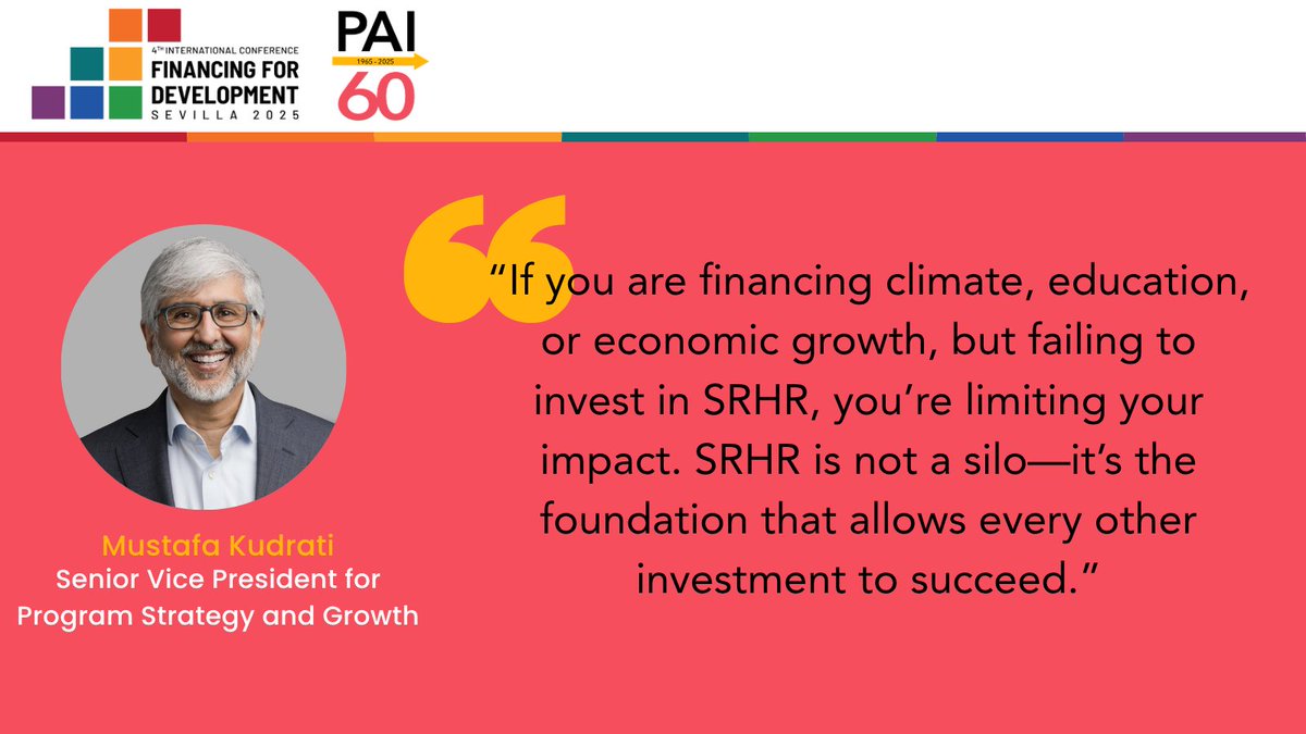 As world leaders convene for #FfD4, PAI joins civil society in pushing for rights-based, accountable financing that removes barriers to sustainable development and SRHR. Learn why this is a vital moment to keep equity and bold reforms front and center: pai.org/resources/pai-…