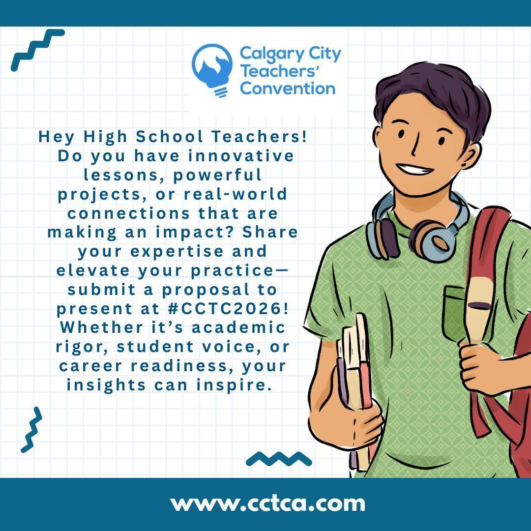 CCTCA (@cctca) on Twitter photo High School Teachers, we need you!  Apply to be a speaker at Calgary Teachers' Convention now at cctca.com #CCTC2026 High School Teachers, we need you!  Apply to be a speaker at Calgary Teachers' Convention now at cctca.com #CCTC2026