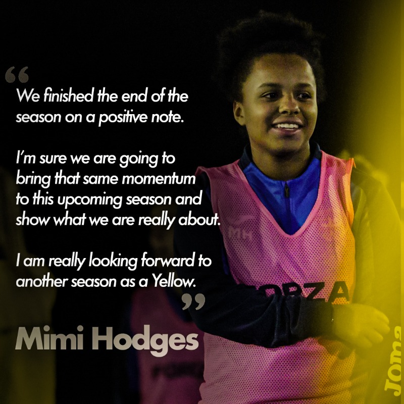 abingdonutdwfc's tweet photo. 💬 "I am really looking forward to another season as a Yellow." 

✍️ Words from Mimi and Chris available on our website now! 

#WeAreAbingdon | #WeStayUnited