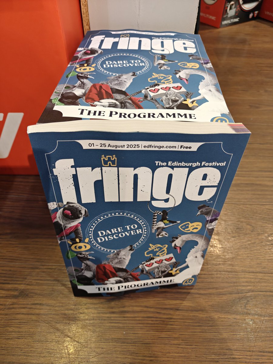 You've all been asking for them, and they've finally arrived. Grab yourself a copy of this year's Fringe programme. #edinburghfringe #LivePerformance #artsfestival
