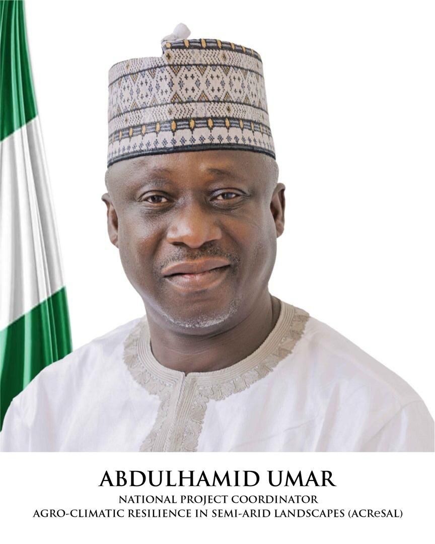 .Abdulhamid Umar Appointed Chairman of Advisory Board for Amina Mohammed Centre for Climate Change, Keffi

Nasarawa, Nigeria - Abdulhamid Umar, National Project Coordinator of Agro-Climatic Resilience in Semi-Arid Landscapes (ACReSAL), has been appointed Chairman of the Advisory