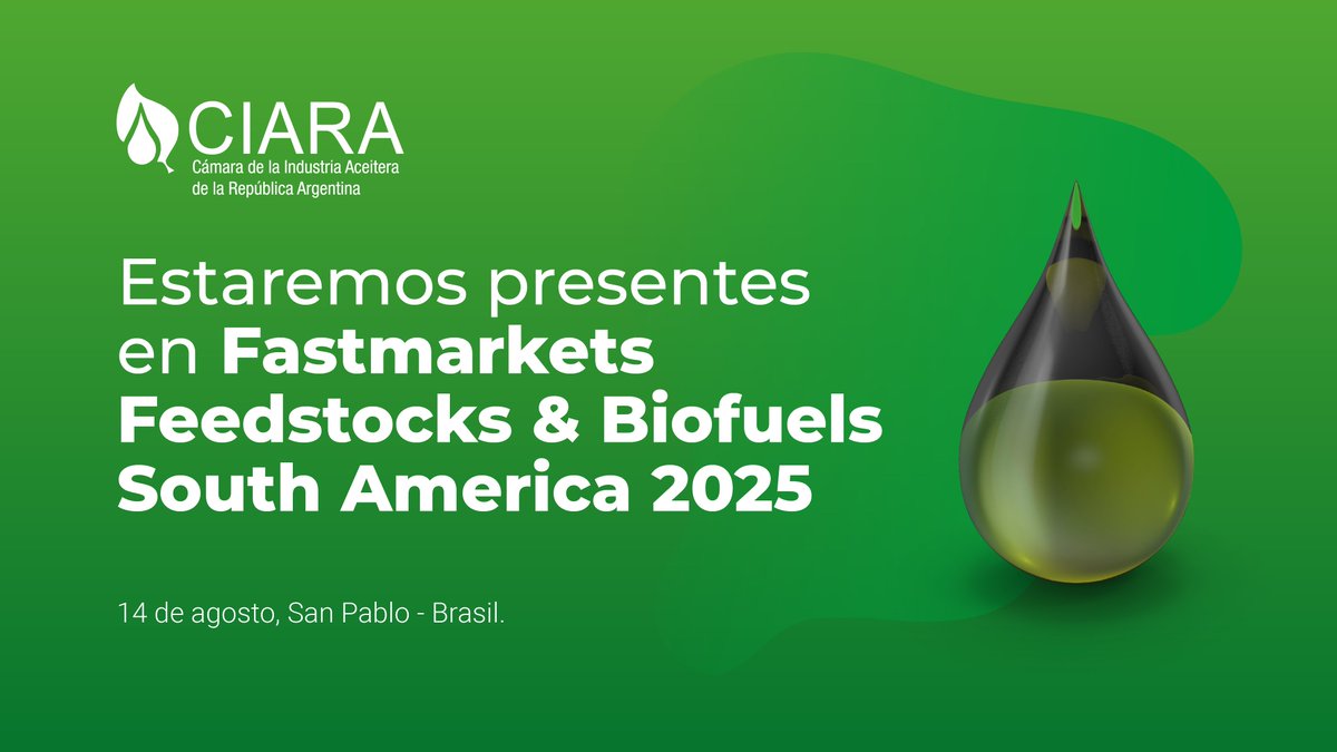Gustavo Idígoras, presidente de CIARA-CEC, será parte de la edición 2025 de Fastmarkets Biofuels &amp; Feedstocks South America, que se realizará el 14 de Agosto en San Pablo, Brasil.
Un encuentro en donde los líderes de la industria reflexionan sobre el papel de Sudamérica en los