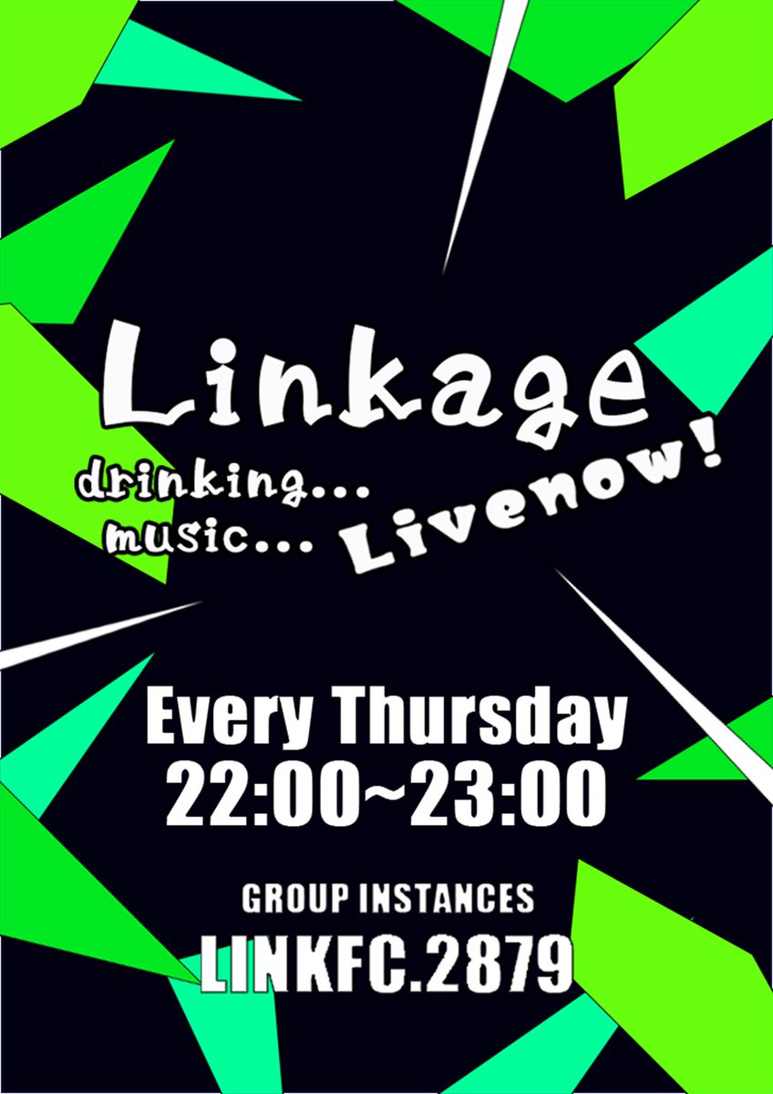 BAR Linkage【VRCイベント】 (@barlinkage) on Twitter photo \\ #BARLinkage 今週の演者発表🎉//
7/3(木) 22:00の演者はこの方たちだ!
🔷出演者
あねちゃもね <a href="/Ane_Chamone/">あねちゃもね</a>
ともしょう <a href="/tomoshou_vrc/">ともしょう|ピアノを弾く白ラスク🐾</a>
Genba_Monkey <a href="/Genba_Monkey/">Genba_Monkey</a>
グループに参加して👇JOINhttps://vrchat.com/home/group/grp_401f360b-eda5-4ea6-866b-29c2c6e135bc \\ #BARLinkage 今週の演者発表🎉//
7/3(木) 22:00の演者はこの方たちだ!
🔷出演者
あねちゃもね <a href="/Ane_Chamone/">あねちゃもね</a>
ともしょう <a href="/tomoshou_vrc/">ともしょう|ピアノを弾く白ラスク🐾</a>
Genba_Monkey <a href="/Genba_Monkey/">Genba_Monkey</a>
グループに参加して👇JOINhttps://vrchat.com/home/group/grp_401f360b-eda5-4ea6-866b-29c2c6e135bc