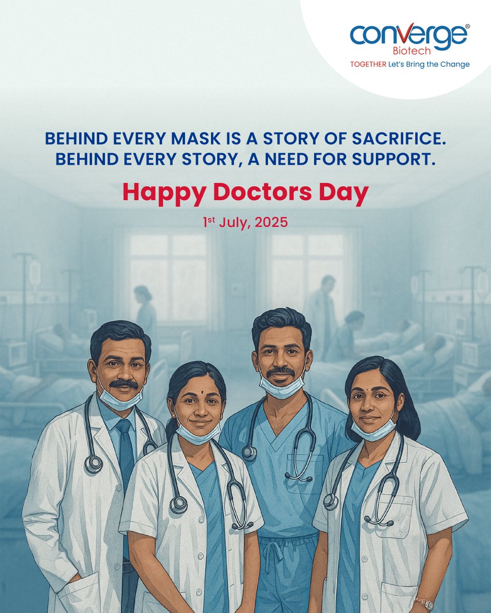 convergebiotech's tweet photo. This Doctors Day, Converge advocates for caregiver care. Because those who heal others deserve healing too. #HappyDoctorsDay "Behind the Mask: Caring for Caregivers" https://t.co/WlKxHpaRjO