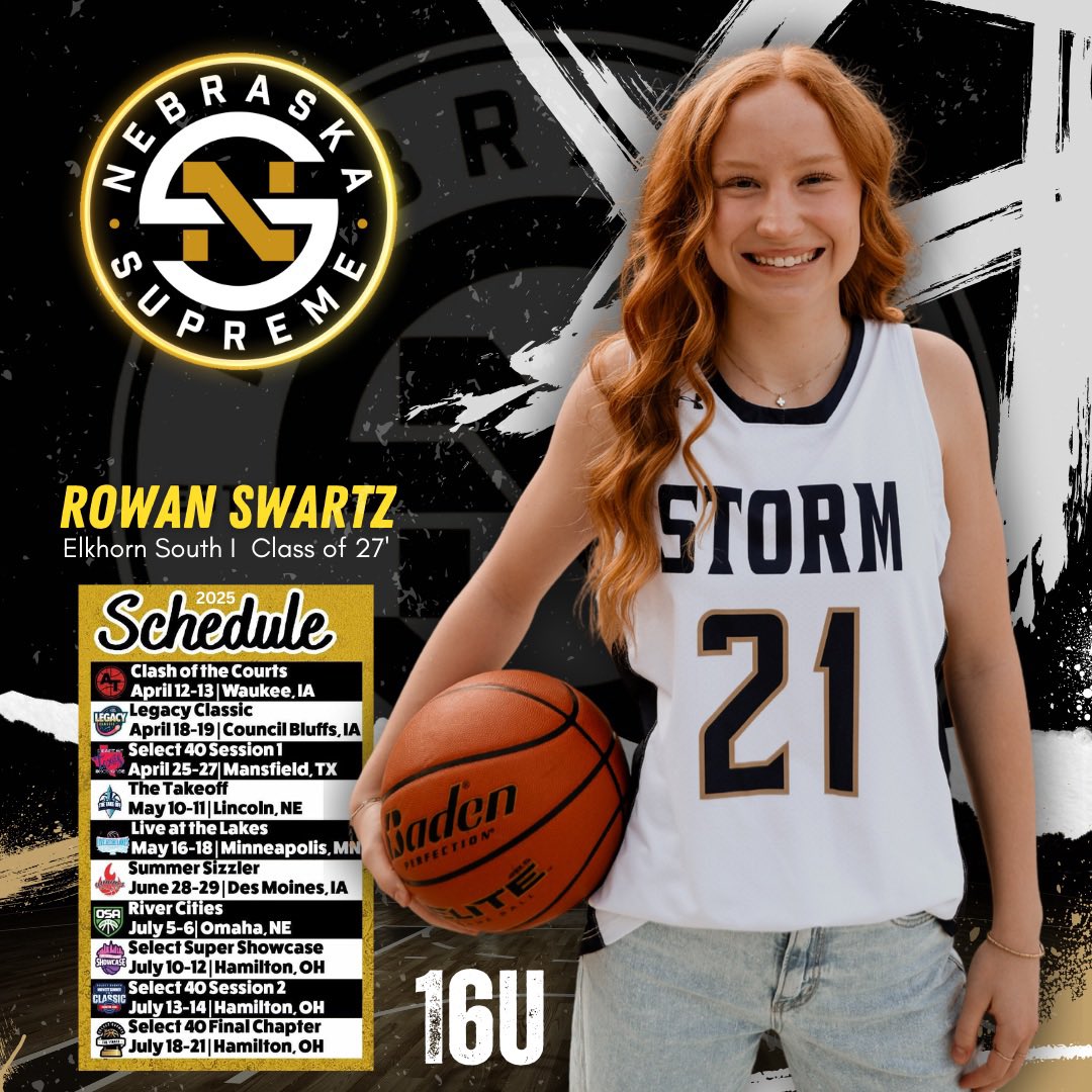 Ryan Swartz (@iamryanswartz) on Twitter photo 👀 Congrats to <a href="/rowan_swartz1/">Rowan Swartz</a> ranked the #6 SG and #22 overall prospect in the NE 2027 class out of 215 evaluated by <a href="/PrepGirlsHoops/">Prep Girls Hoops 🏀</a> <a href="/PGHBrooks/">Jeremy Brooks</a>. Consistency in the work day in and day out - avoiding the noise. Next up - July live period! ✅ them out!
prepgirlshoops.com/nebraska/ranki… 👀 Congrats to <a href="/rowan_swartz1/">Rowan Swartz</a> ranked the #6 SG and #22 overall prospect in the NE 2027 class out of 215 evaluated by <a href="/PrepGirlsHoops/">Prep Girls Hoops 🏀</a> <a href="/PGHBrooks/">Jeremy Brooks</a>. Consistency in the work day in and day out - avoiding the noise. Next up - July live period! ✅ them out!
prepgirlshoops.com/nebraska/ranki…