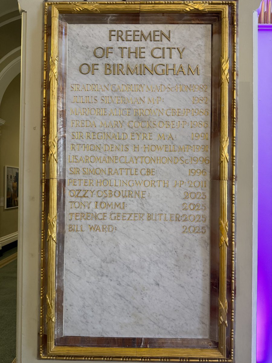 BirminghamMusicArch (@brummusicpics) on Twitter photo An huge honour & privilege to be invited to <a href="/BhamCityCouncil/">Bham City Council</a> conferment of the highest Civic award the city can bestow, Freedom of the City, to <a href="/geezerbutler/">Geezer Butler</a> <a href="/tonyiommi/">Tony Iommi</a> <a href="/OzzyOsbourne/">Ozzy Osbourne</a> <a href="/billwarddrums/">Bill Ward</a> aka <a href="/BlackSabbath/">BlackSabbath</a> only the 51st, 52nd, 53rd & 54th recipients. A beautiful day 💛 An huge honour & privilege to be invited to <a href="/BhamCityCouncil/">Bham City Council</a> conferment of the highest Civic award the city can bestow, Freedom of the City, to <a href="/geezerbutler/">Geezer Butler</a> <a href="/tonyiommi/">Tony Iommi</a> <a href="/OzzyOsbourne/">Ozzy Osbourne</a> <a href="/billwarddrums/">Bill Ward</a> aka <a href="/BlackSabbath/">BlackSabbath</a> only the 51st, 52nd, 53rd & 54th recipients. A beautiful day 💛