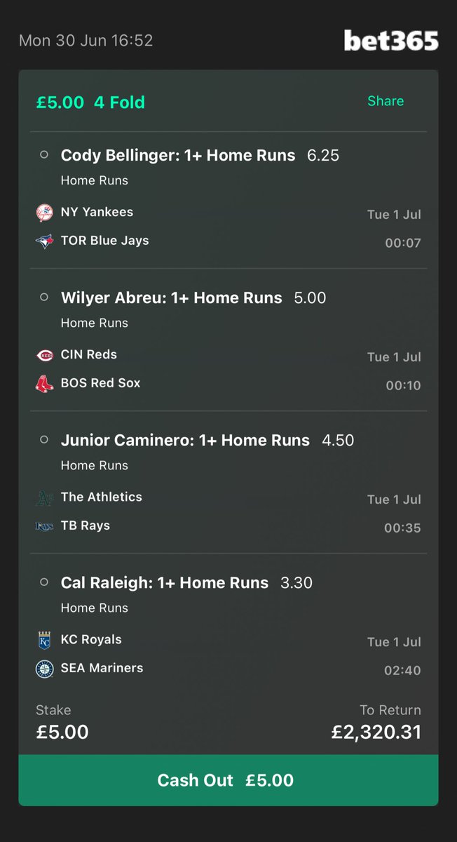 NizTips's tweet image. MLB 📈 464

Add To Your Bet Slip - bet365.com/s/r/XJnmL