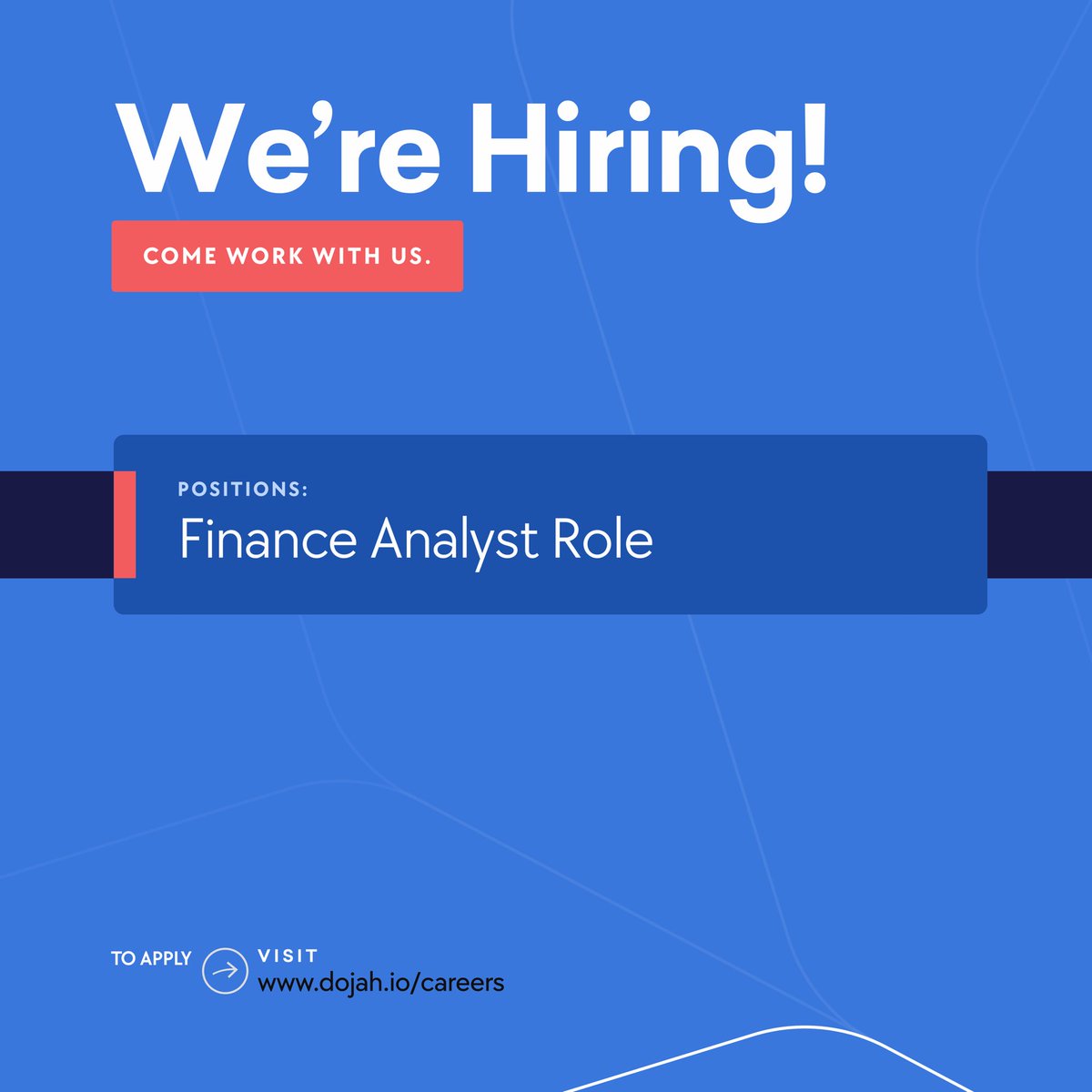 We’re hiring at Dojah!

We’re on the lookout for a Finance Analyst to join our team.

If you love turning numbers into strategy, we’d love to meet you.

📍 Location: Remote

Apply now → dojahinc.aveer.hr/jobs/61