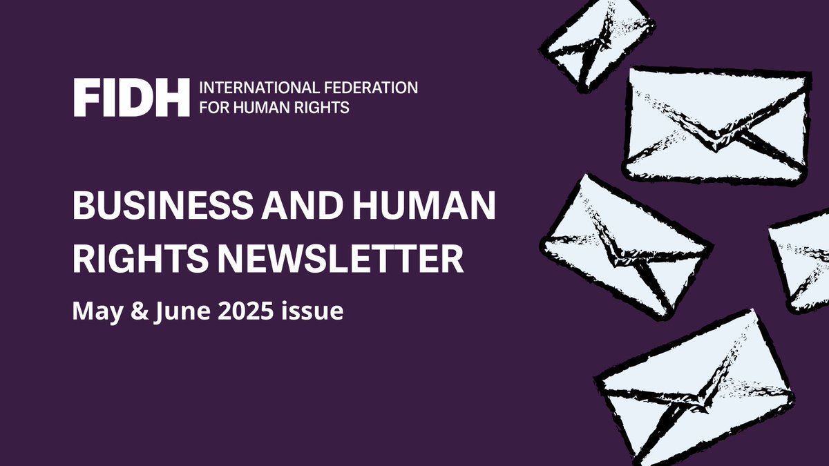 BHR_FIDH's tweet image. New #BizHumanRights newsletter!
📩 shorturl.at/cwthO
🔹EU Council's Omnibus position
🔹Macron's visit to Vietnam
🔹Just Transition submissions to UN Special Rapporteurs
🔹Gwynne Skinner Award to @JusticaTrilhos
Sign up for the next issue⬇️
shorturl.at/grX04