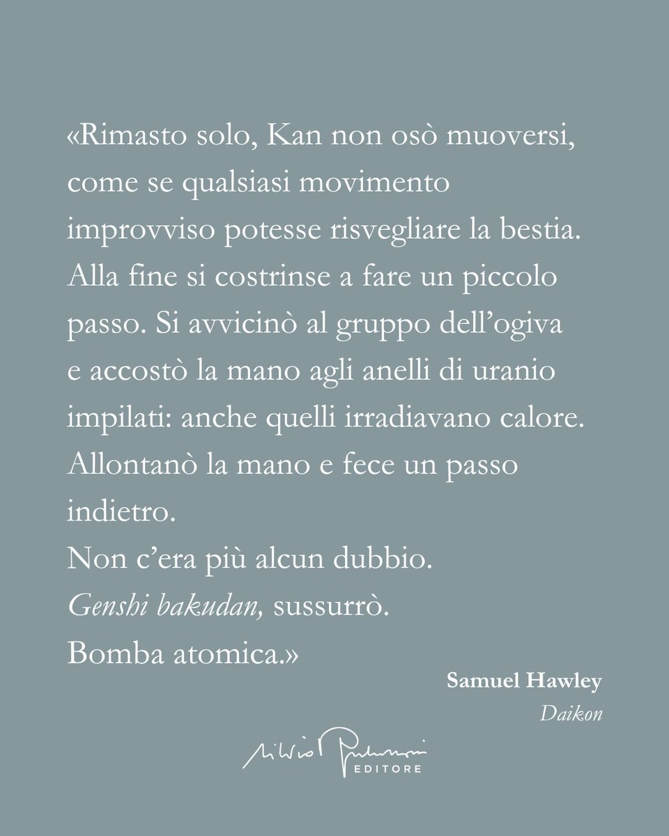 S_B_Editore's tweet image. Genshi bakudan, bomba atomica: due parole in grado di cambiare la storia di un Paese.
La scoperta di Keizo Kan rappresenta il culmine della tensione narrativa di Daikon, l'opera di @SamHawleywriter in uscita il prossimo 8 luglio: shorturl.at/Mj8u8
#SilvioBerlusconiEditore