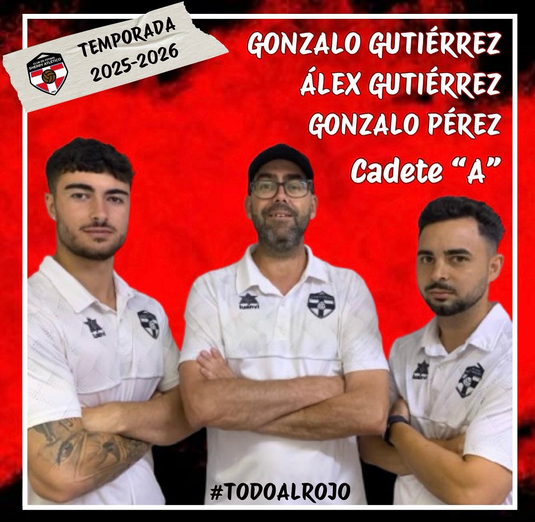 🔴⚫ TEMPORADA 2025/2026 ⚫🔴

📝🤝  𝑹𝑬𝑵𝑶𝑽𝑨𝑪𝑰Ó𝑵 | 𝙀𝙣𝙩𝙧𝙚𝙣𝙖𝙙𝙤𝙧𝙚𝙨
   
Os presentamos a GONZALO GUTIÉRREZ, ÁLEX GUTIÉRREZ Y GONZALO PÉREZ, que tomarán el mando del cadete “A” para la temporada 25/26.

⚫🔴 ¡Encantados de que sigáis formando parte del club! 🔴⚫
