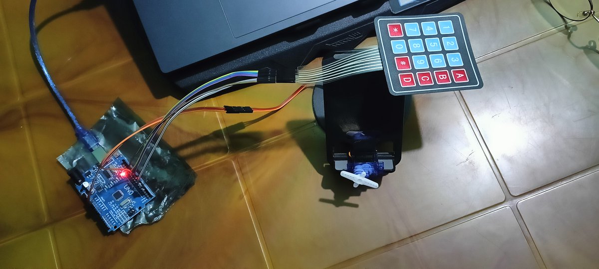 ultraman_62's tweet image. #LSPPDay30
Built a keypad‐driven servo controller!
– Enter 0–180° on 4×4 matrix → confirm with '#'
– Fast‑PWM on D9 for smooth 50 Hz servo sweep
– Sleep/wake with INT0 & heartbeat LED at 1 Hz
#60DaysOfLearning2025 #RustEmbedded #LearningWithLeapfrog @lftechnology
