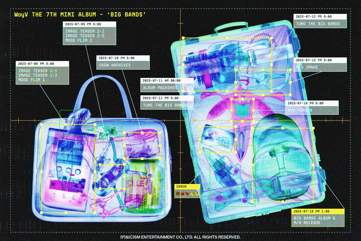 WayV_official's tweet image. WayV 'BIG BANDS' Schedule Poster

WayV The 7th Mini Album 【BIG BANDS】
➫ 2025.07.18 (CST/KST)

💿 Pre-order
wayv.lnk.to/BIGBANDS

#WayV #威神V #BIGBANDS
#WayV_BIGBANDS