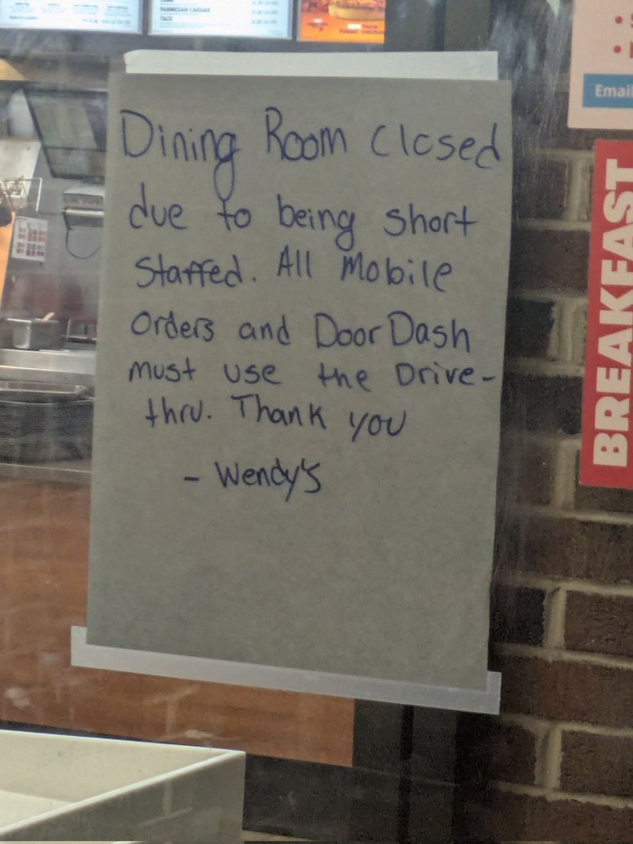 3csDad's tweet image. Dear @Wendys maybe if you called people back that applied for jobs you wouldn't have this problem