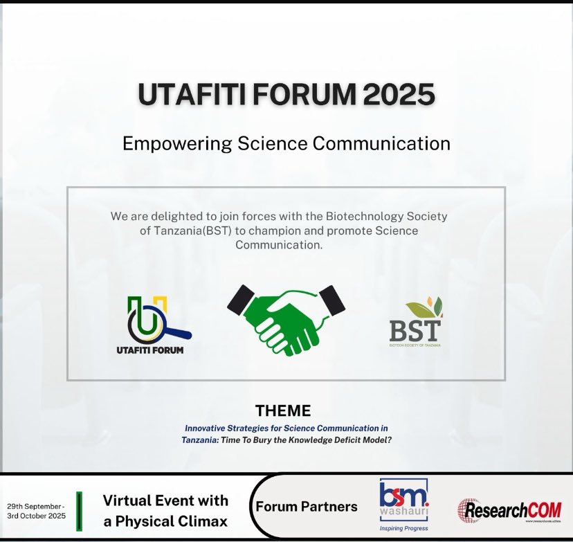 Biotechnology Society of Tanzania tweet media