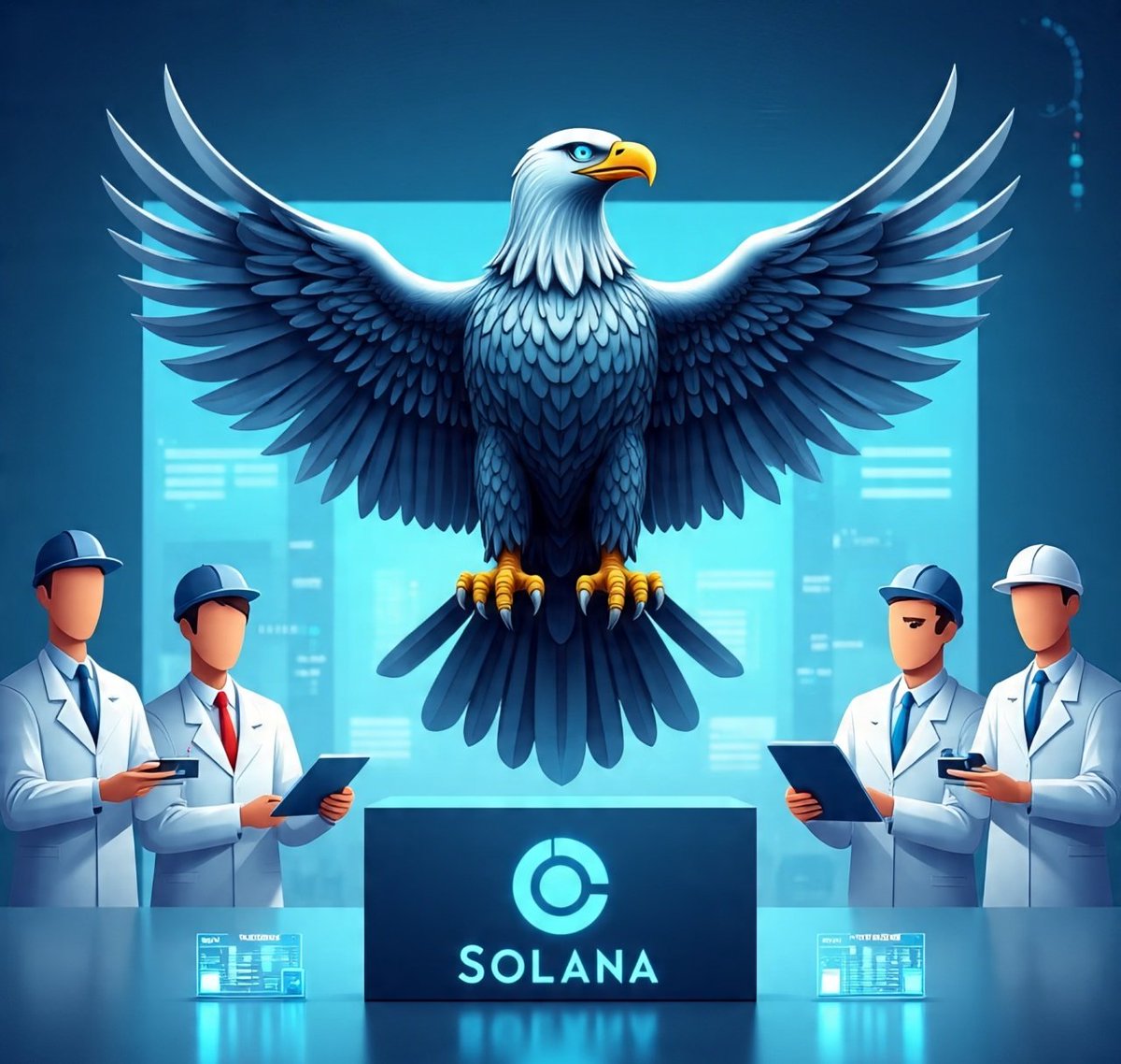 #EAGLE_AI on the Solana blockchain, highlighting its slow but steady growth:  
🚀 #EAGLE_AI on @Solana – Slow &amp; Steady Wins the Race!
Building for the long term with secure, scalable AI solutions on #Solana. No hype, just real progress.  
#mars2030  #EAGLE_AI