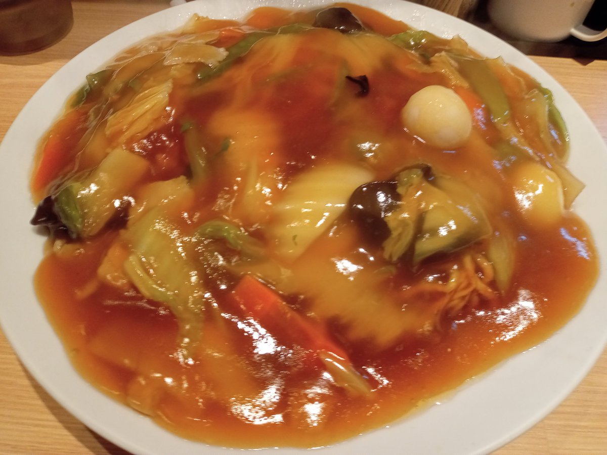 札幌１食目〜🎵

＃満龍
＃あんかけ焼きそば
＃パリパリからしっとり