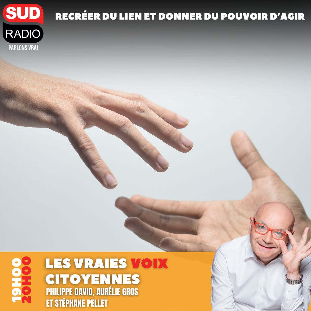 Sud Radio (@sudradio) on Twitter photo Les Vraies Voix Citoyennes - 19h-20h avec <a href="/PhDavidMtb/">Philippe DAVID⭐⭐</a>
Recréer du lien et donner du pouvoir d’agir.
Avec <a href="/GrosAurelie/">Aurélie Gros</a>, Stéphane Pellet, <a href="/Levyfve/">Christophe LEVYFVE</a> et <a href="/TheoCaviezel/">Théo Caviezel</a>
☎️0826 300 300
💻sudradio.fr Les Vraies Voix Citoyennes - 19h-20h avec <a href="/PhDavidMtb/">Philippe DAVID⭐⭐</a>
Recréer du lien et donner du pouvoir d’agir.
Avec <a href="/GrosAurelie/">Aurélie Gros</a>, Stéphane Pellet, <a href="/Levyfve/">Christophe LEVYFVE</a> et <a href="/TheoCaviezel/">Théo Caviezel</a>
☎️0826 300 300
💻sudradio.fr