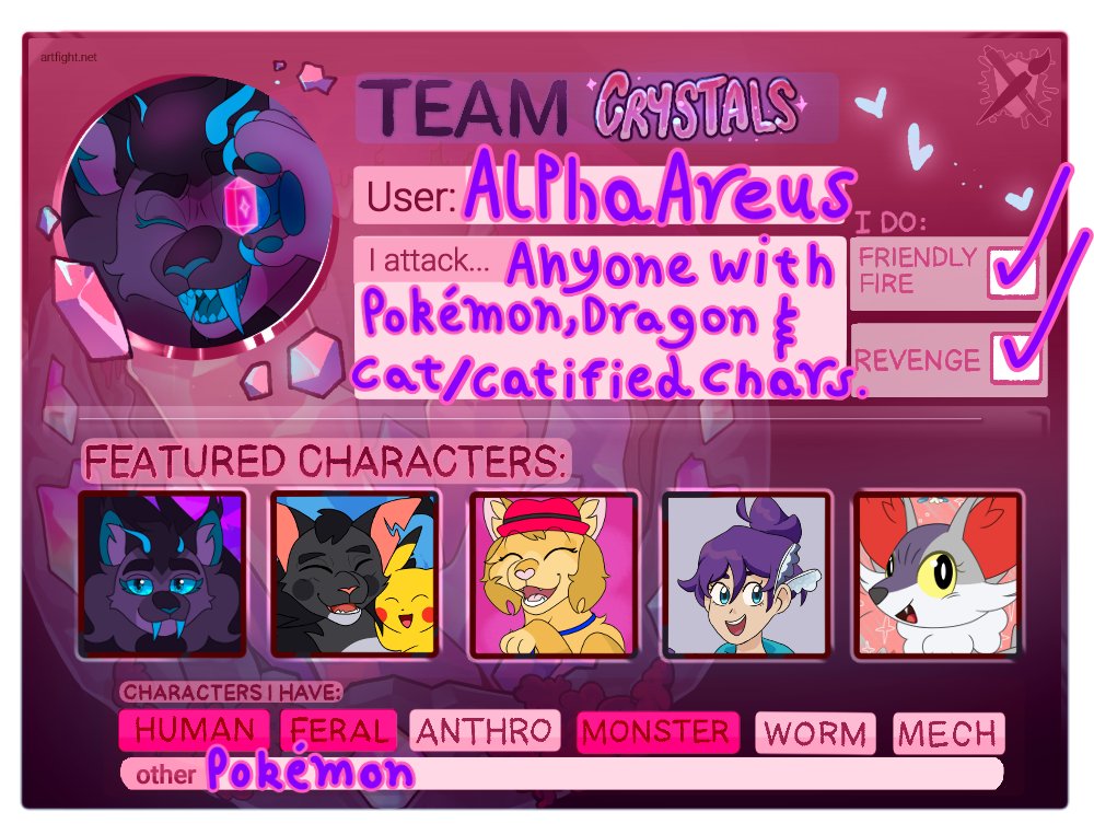 AlphaAreus1's tweet image. Here's my Artfight card!!!!!!!!!
Come attack me this year!!!!
artfight.net/~AlphaAreus
#artfight2025 #TEAMCRYSTALS #artfight #Artfightteamcrystals