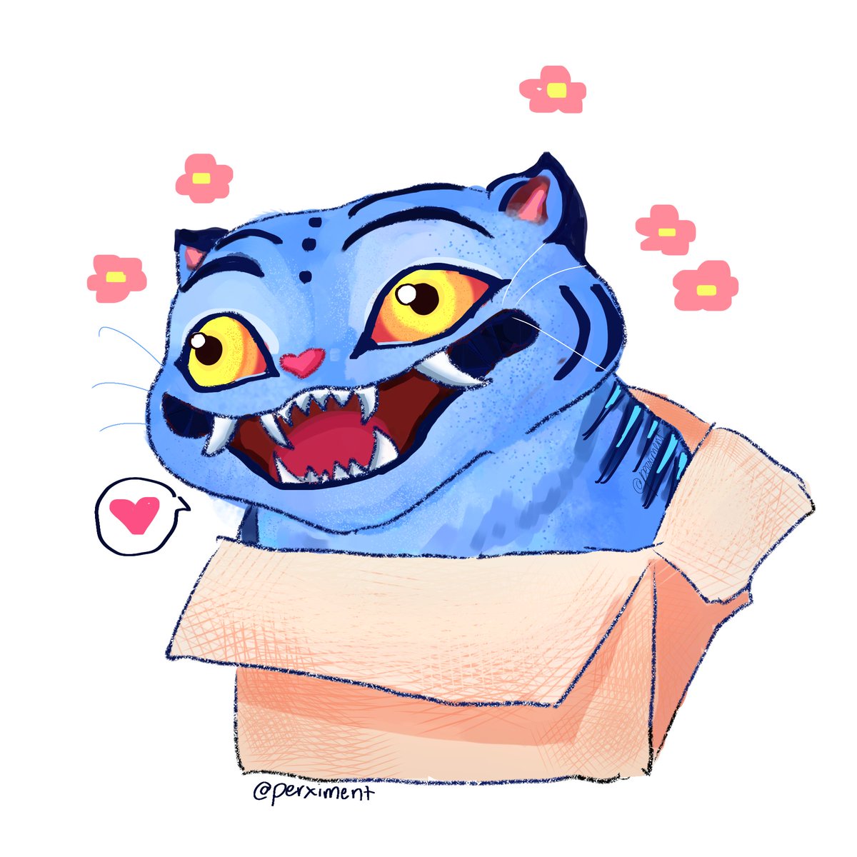 InvrtdStrawbrry's tweet photo. #KPOPDEMONHUNTERS #kpopdemonhuntersfanart #derpytiger  loves boxes! https://t.co/5u6ILQqJHT
