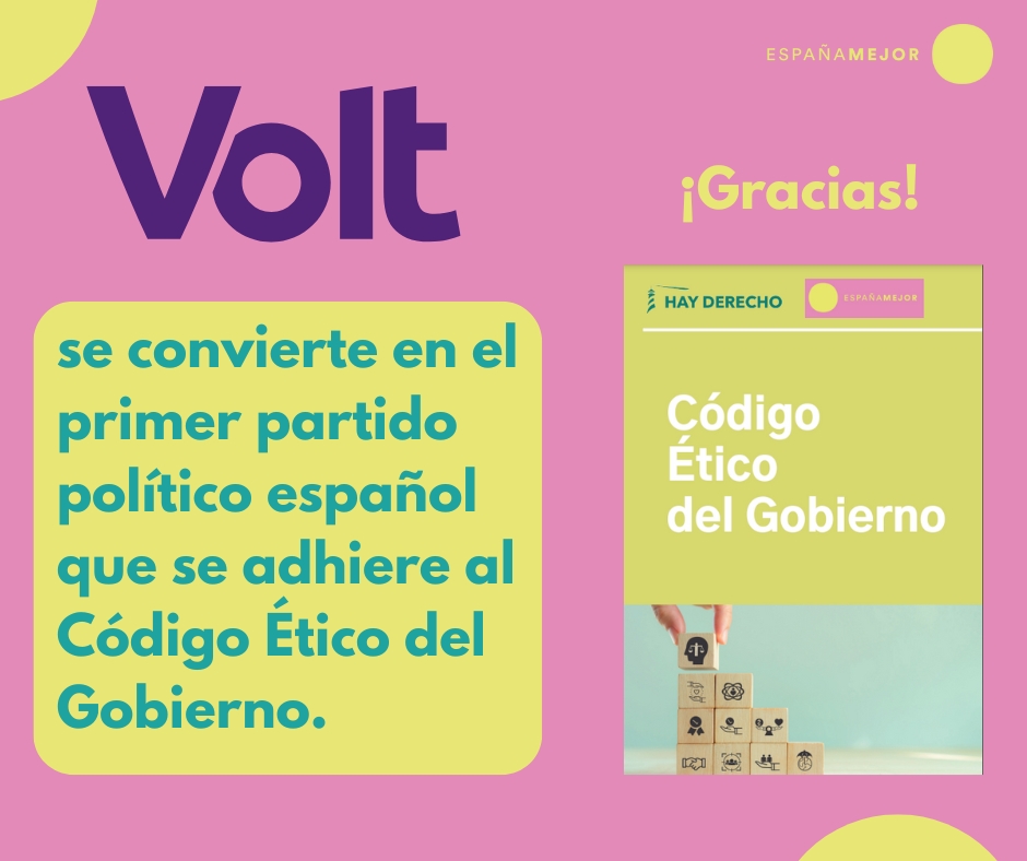 España Mejor (@esmejoroficial) on Twitter photo ¡Gracias <a href="/VoltEspana/">Volt España</a> por aprobar el Código Ético del Gobierno!
No queremos señalar a nadie, pero seguimos esperando a los partidos mayoritarios en el Congreso.
#MásÉtica ¡Gracias <a href="/VoltEspana/">Volt España</a> por aprobar el Código Ético del Gobierno!
No queremos señalar a nadie, pero seguimos esperando a los partidos mayoritarios en el Congreso.
#MásÉtica