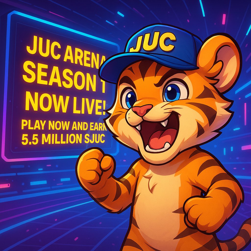 🐯JUC Arena is officially LIVE!🐯

Season 1 has just begun! 🔥

🎮 Play now at: JustUseCore.fun
🏆 Compete for your share of 5.5M $JUC
📅 Don’t miss your chance to climb the leaderboard!

No presale No VCs
Only true players win 
#JUC #CoreDao #JustUseCore #PlayToEarn