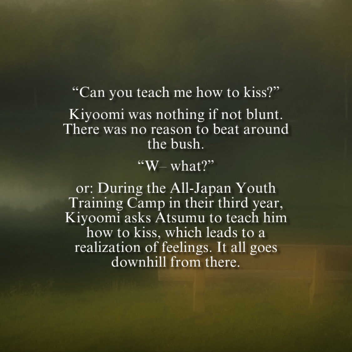 — want you all the time | 10.1k words | rated T 

a #sakuatsu pre-timeskip fic 
getting together, fluff, friends to lovers 

🔗: archiveofourown.org/works/67037278