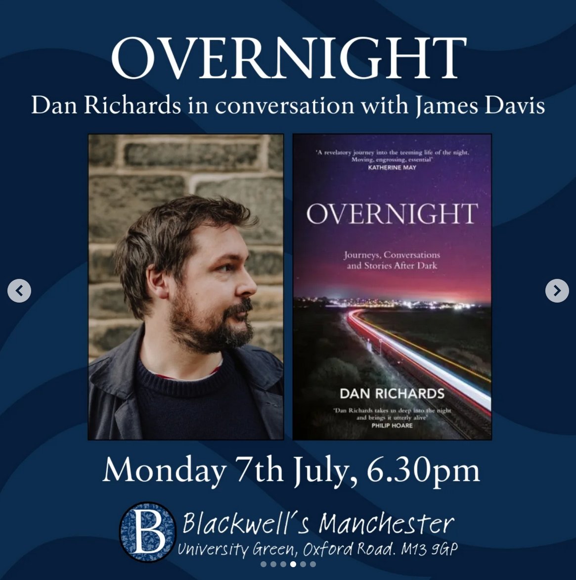 Dan_Zep's tweet image. Delighted to be speaking about Overnight in Manchester on Monday (July 7th). I'll be in conversation with James David at Blackwells @BlackwellsMcr from 6:30PM - ticket details here: eventbrite.co.uk/e/overnight-da… – do come along!