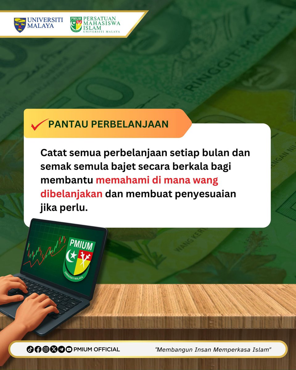 pmium1956's tweet photo. 📌[Tips Pengurusan Kewangan di Universiti]💸

Jom mulakan langkah pertama jadi mahasiswa yang celik kewangan! ✨

Perjalanan sebagai pelajar asasi mungkin singkat, tapi cukup mencabar dari pengurusan kewangan dari segi keinginan dan keperluan harian. https://t.co/F0ypEesXGk