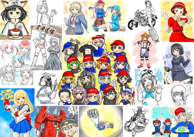 #今月描いた絵を晒そう 
#今月描いたイラストを晒そう 
 
今月は旅行も泊まり出張も無かったので色々描き散らしが捗りました。 
