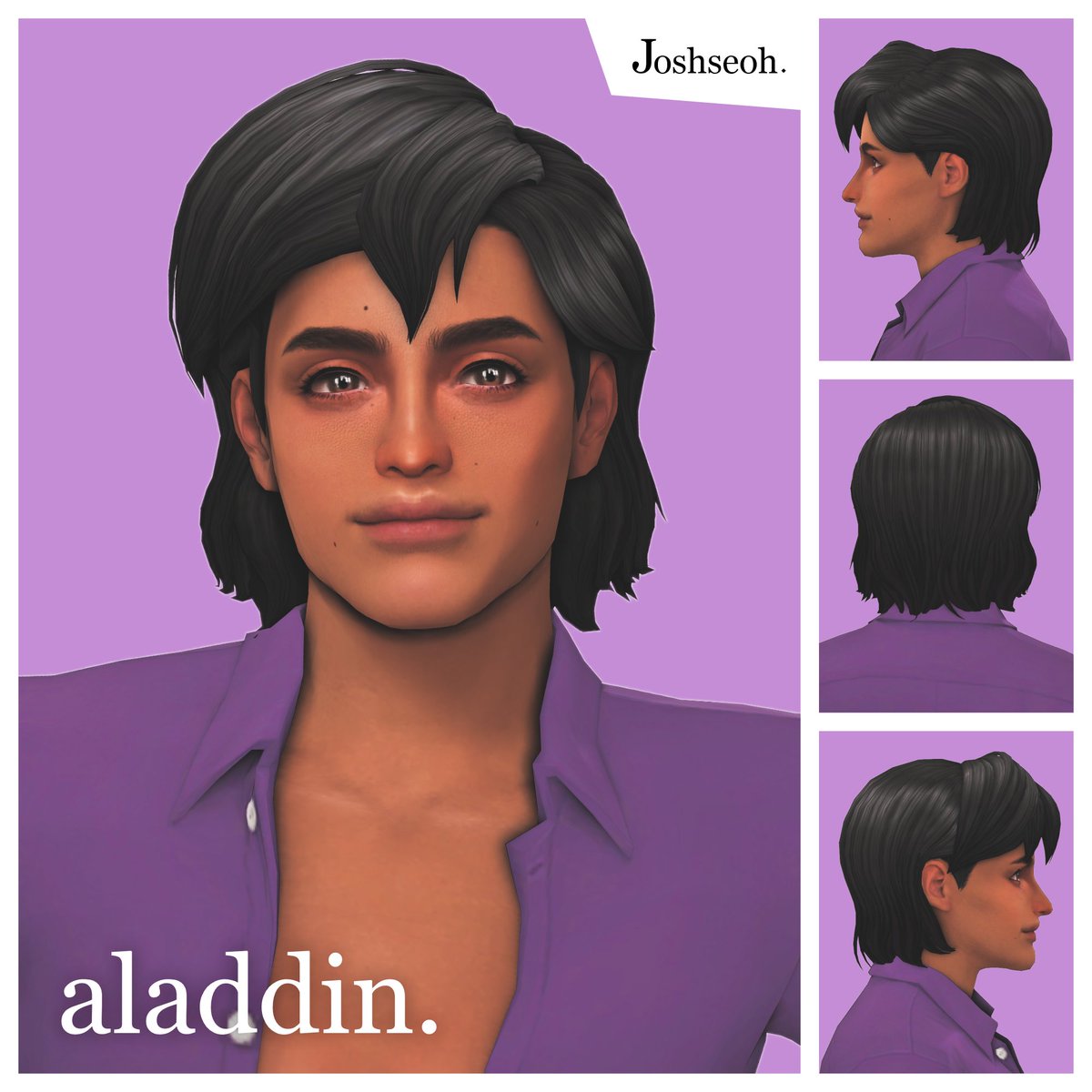 joshseoh's tweet image. Aladdin Hair (Hair Commissions)
Now available for download!
Public release: 10-July-2025
#TheSims4