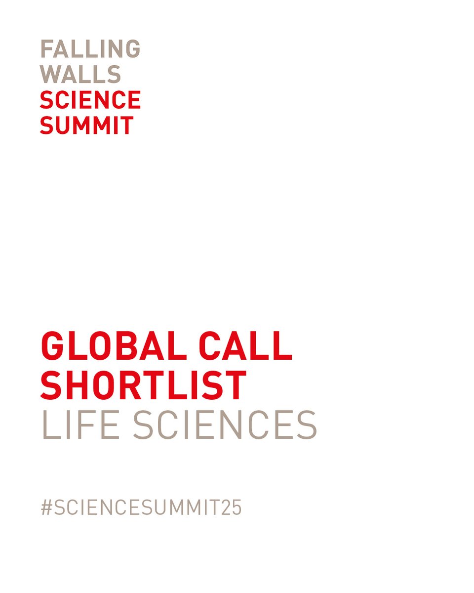 VickySanzMoreno's tweet image. I am happy to be shortlisted in the Life Sciences category of the #GlobalCall25. This recognition brings me a step closer to the Science Breakthroughs of the Year, to be celebrated at the #FallingWalls #ScienceSummit25 from 6-9 November. falling-walls.com/science-summit/ @FallingWalls
