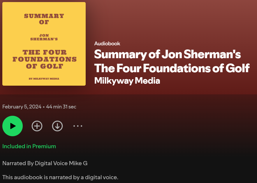 fidel_kastro's tweet photo. @practicalgolf Is this you or is some AI company just ripping off your book on Spotify? https://t.co/ha9ZEilmxy