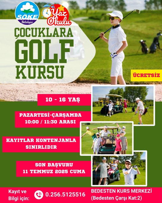 Söke’de Gençler İçin Ücretsiz Golf Kursu Başlıyor