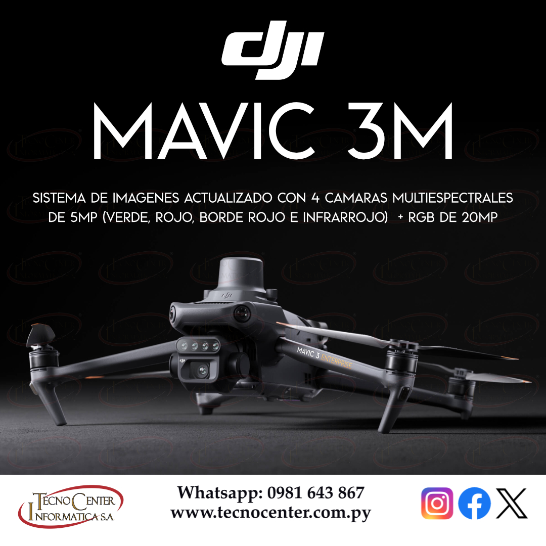 TecnoCenter_Py's tweet image. Topografía aérea efectiva, precisa e inteligente. Drone DJI Mavic 3M Multiespectral. Adquirila en cuotas de Gs. 3.900.000. Whatsapp Directo 📲 0981643867.

#DJI #DJIMavic #Mavic3M #Multiespectral #DroneMultiespectral #Drone #DroneDJI #Topografia #TecnocenterPy