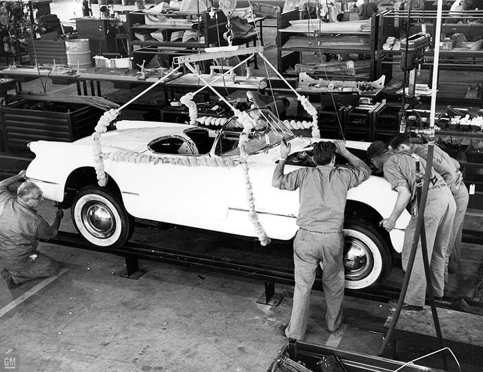 On June 30, 1953, Corvette history was born. The very first Corvette rolled off the line in Flint, Michigan, a sleek, white convertible with a red interior and a heart built for performance. Just 300 were made that year, hand-assembled and powered by a 150-horsepower Blue Flame