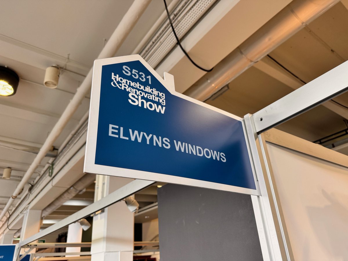 Building our #elwynswindows stall at the 2025 #homebuildingandrennovationshow
