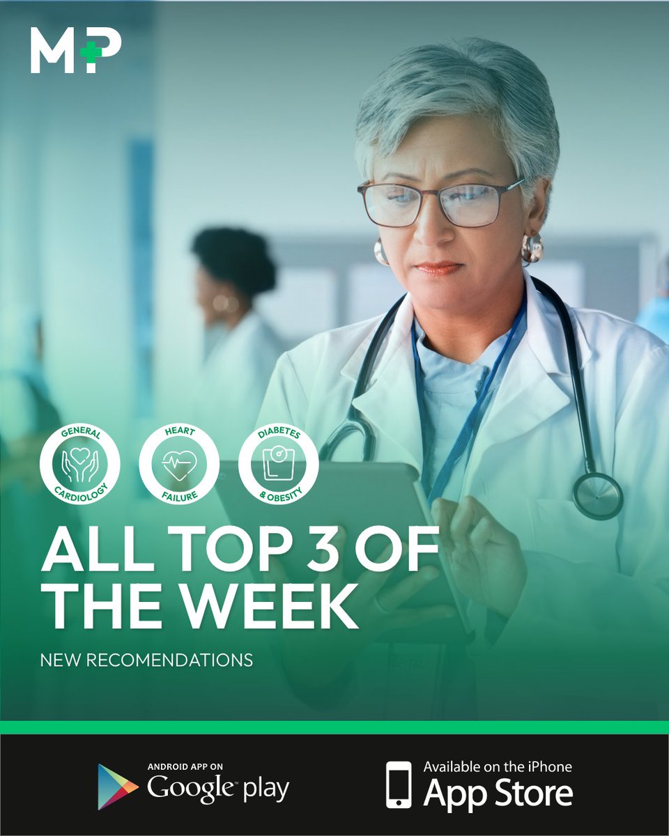 📚 Dive into this week’s top research papers and take your clinical expertise to the next level! 🧠
Stay informed with the latest developments in General Cardiology, Heart Failure, Diabetes, and Obesity. 💡
📲bit.ly/medical-portfo…

#MedicalPortfolioApp  #Cardiology