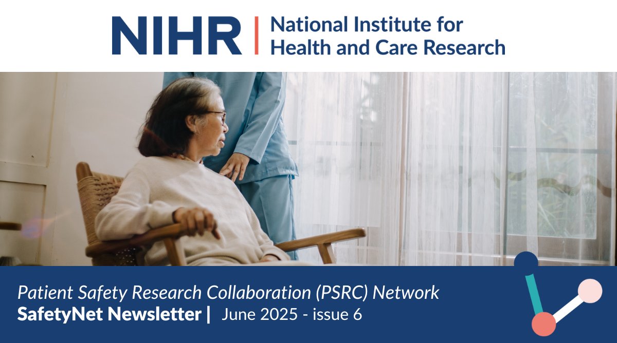 📬The June 2025 issue of the SafetyNet #Newsletter is here!

Explore the latest news, resources and opportunities from the NIHR Patient Safety Research Collaborations:

🔗mailchi.mp/nihr.ac.uk/saf…

#patientsafety #nihr #healthresearch #healthcareInnovation #NHS #researchimpact