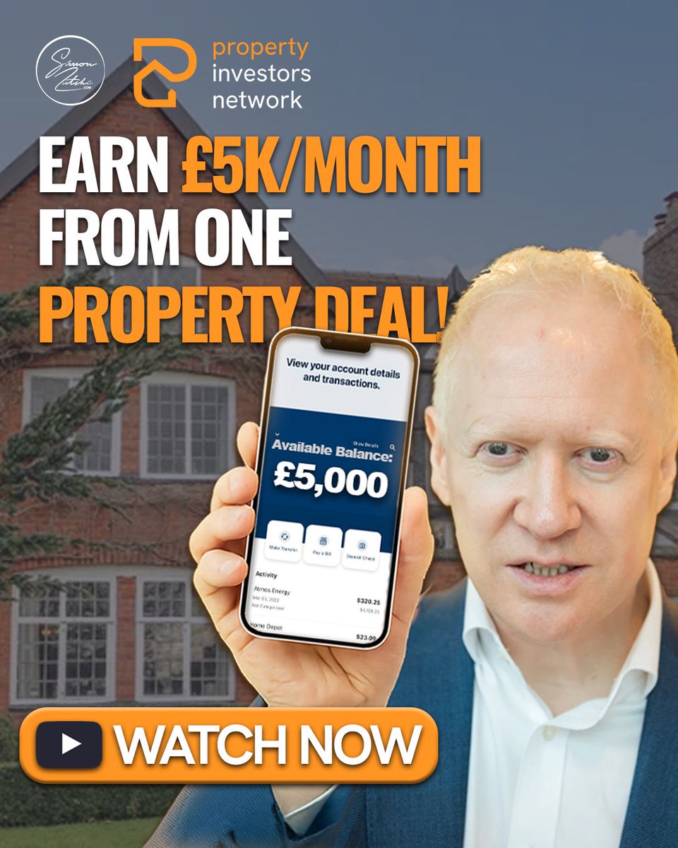 Can one property really earn you £5,000/month? 💸
Simon Zutshi says yes — &amp; his latest video shows how.

🎥 Watch here: youtube.com/@SimonZutshiOf… 

✅ High-cashflow strategies
✅ Real examples
✅ Tips for beginners
✅ Subscribe + turn on alerts 🔔

#PropertyInvesting #SimonZutshi