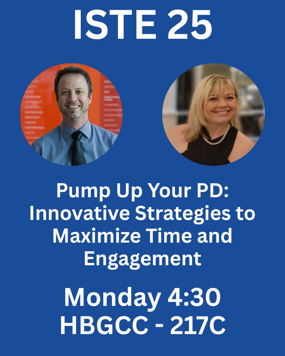 🚫 Not your average “sit and get” PD.
🎨 Come see how we’re curating PD that’s actually worth your time.
Join us for Pump Up Your PD — where engagement meets efficiency.

🗓️ Monday | 4:30 PM
📍 HBGCC – 217C

#ISTELive #ISTE2025 #PDThatDoesntSuck #EdTech #teacherlife