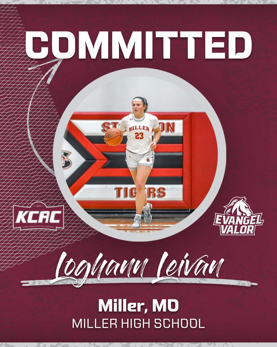 Join us in welcoming our first Class of 2026 commit, Loghann Leivan‼️🥳

Loghann is a three time Class 2 All-State selection that averages 17 ppg &amp; 6 rpg, heading into her senior year at Miller. We are so excited to have her join our Lady Valor family! 🐴🆙 #EvangelWBB