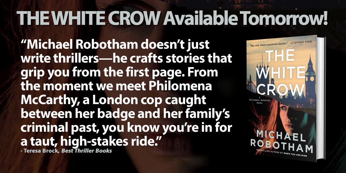 Best Thriller Books (@bestthrillbooks) on Twitter photo THE WHITE CROW by <a href="/michaelrobotham/">Michael Robotham</a> (pub. by @scribnerbooks) is available tomorrow.
Hopefully, you will follow him and buy the book.
Read the teamâs review: bestthrillerbooks.com/teresa-brock/t⌠THE WHITE CROW by <a href="/michaelrobotham/">Michael Robotham</a> (pub. by @scribnerbooks) is available tomorrow.
Hopefully, you will follow him and buy the book.
Read the teamâs review: bestthrillerbooks.com/teresa-brock/tâŚ