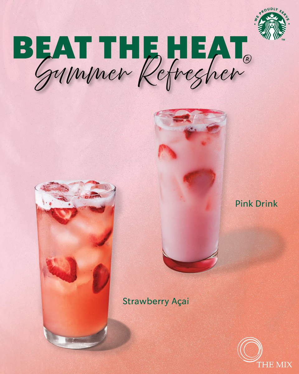 ☀️ Beat the heat with a burst of refreshment! Sip into summer with a Starbucks Refresher® - light, fruity, and oh-so-refreshing. Get yours now at The Mix.  

The Mix
Open Daily 6:00 AM – 11:00 PM

#westinguam #summer #weproudlyserve #Starbucks #refresher #strawberry #dragonfruit