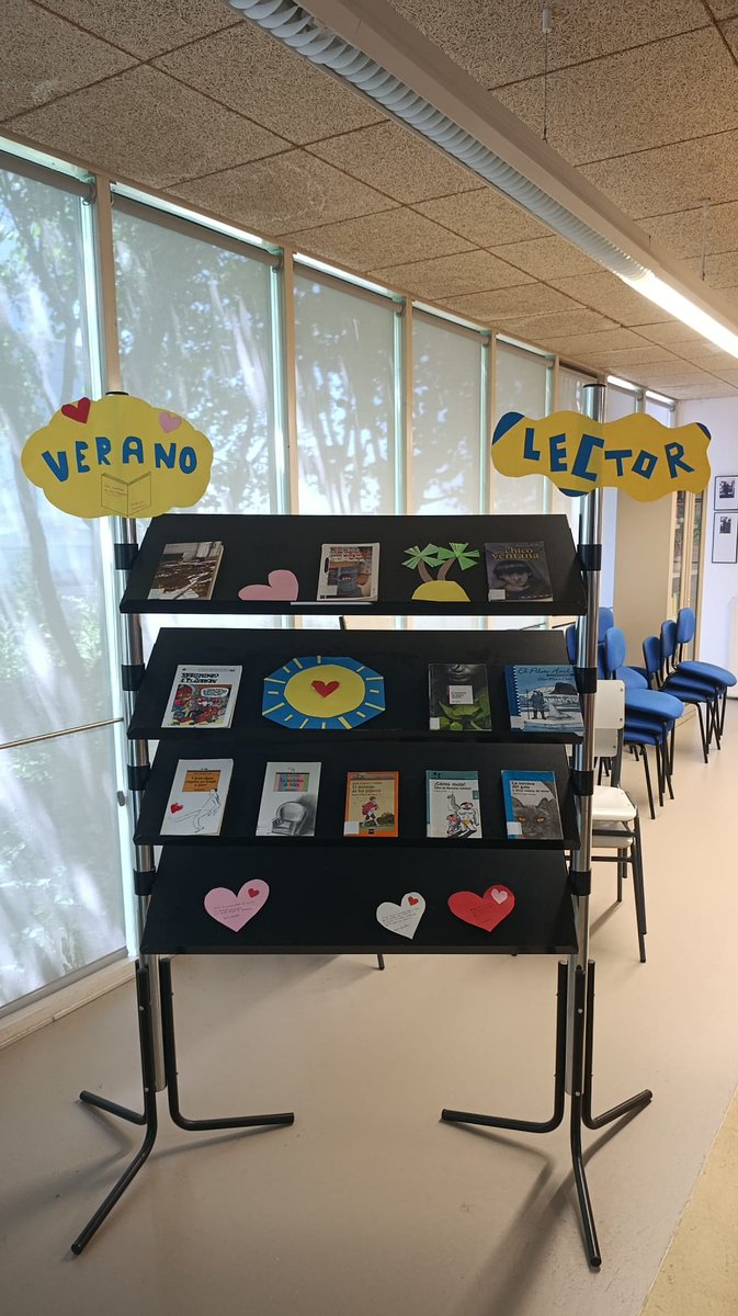 IES Alejandría (@iesalejandria) on Twitter photo ✨ Nuestra biblioteca 📚 cierra el curso con recomendaciones de lectura veraniega 🏖️, mediante una exposición realizada por el alumnado de "Conocimiento de Lenguaje"
¡¡ Buena lectura !! 📖 ¡¡ Buen verano !! 🌞.
<a href="/educacyl/">Educación JCyL</a> <a href="/Dip_Va/">DiputaciónValladolid</a> <a href="/TordesillasAyto/">Comunicación Ayuntamiento de Tordesillas</a> ✨ Nuestra biblioteca 📚 cierra el curso con recomendaciones de lectura veraniega 🏖️, mediante una exposición realizada por el alumnado de "Conocimiento de Lenguaje"
¡¡ Buena lectura !! 📖 ¡¡ Buen verano !! 🌞.
<a href="/educacyl/">Educación JCyL</a> <a href="/Dip_Va/">DiputaciónValladolid</a> <a href="/TordesillasAyto/">Comunicación Ayuntamiento de Tordesillas</a>