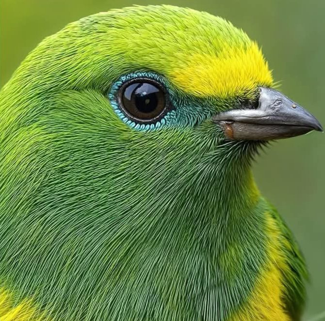 Gözünün etrafını bile nakış nakış işlemiş....🤗

En büyük sanatkar ALLAH'tır (cc)...✍️